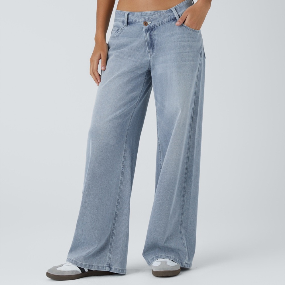 Halara Flex Women's Low Rise Baggy Wide Leg Jeans XL Petite